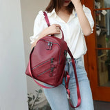 Women Backpack Bagpack Female Shoulder bag Pack Student Backpack pu leather Woma