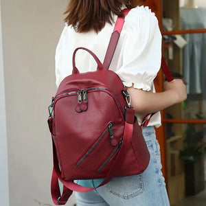 Women Backpack Bagpack Female Shoulder bag Pack Student Backpack pu leather Woma