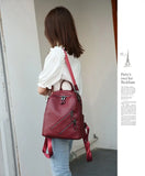 Women Backpack Bagpack Female Shoulder bag Pack Student Backpack pu leather Woma