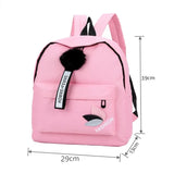 Women Backpack Small Canvas Schoolbag Middle School Student Couple Shoulder Bag