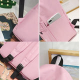 Small Canvas School Backpack for Students