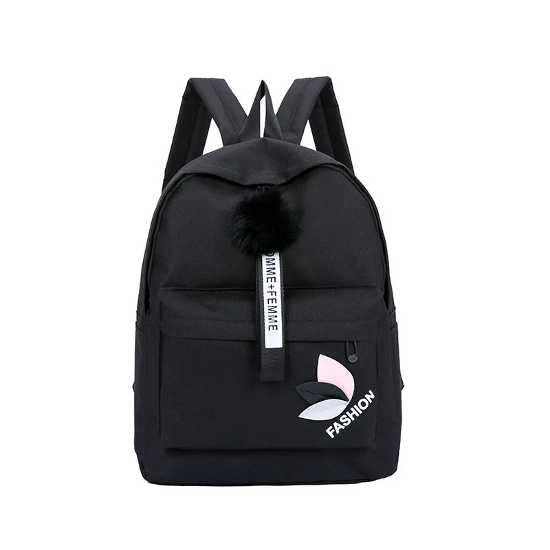 Small Canvas Schoolbag Middle School Student Couple Backpack