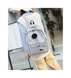 Canvas School Backpack Small Lightweight Girls Teen Travel Shoulder Bag