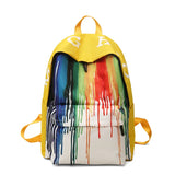 Colorful 3D Splash Ink Backpack for Girls