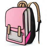 3D Jump Style Women Backpack - Cartoon Comic Messenger Tote Bag