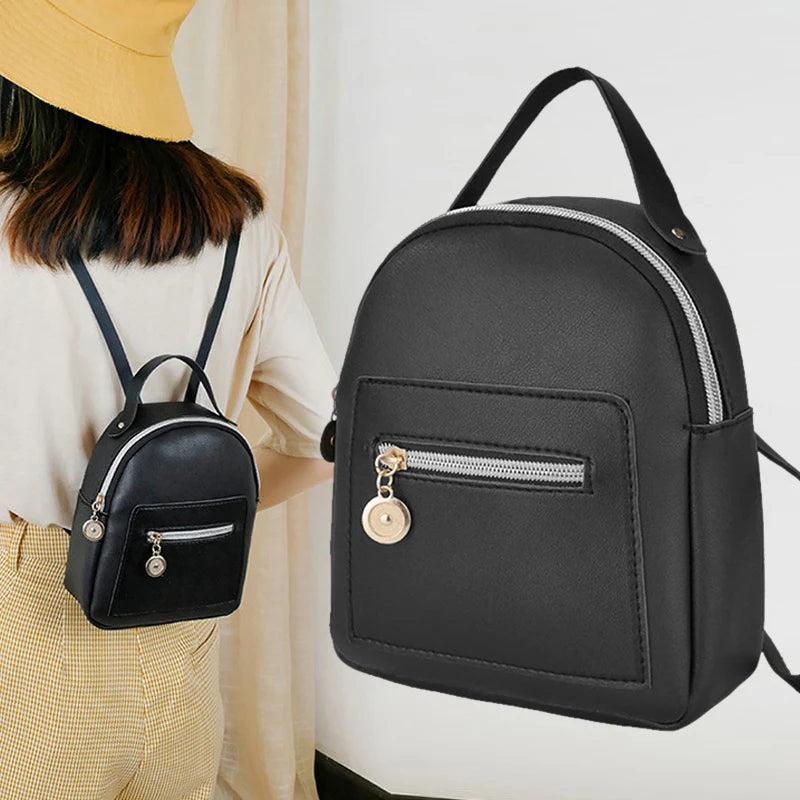 Women Backpack Bag Large Capacity PU Leather Zipper for Travel XIN-Shipping