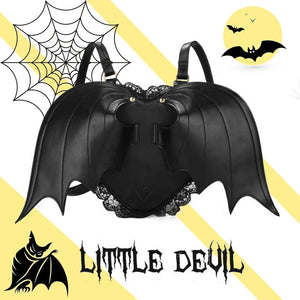 Women Backpack Bat Wing Backpack Punk Stylish School Bag for Girls