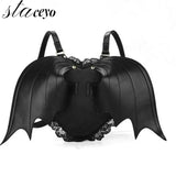 Women Backpack Bat Wing Backpacks Punk School Bag For Girls