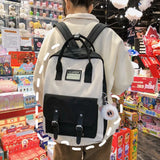 Waterproof Nylon Schoolbag for Teen Girls