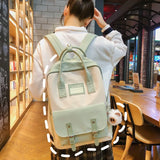 Waterproof Nylon Schoolbag for Teen Girls
