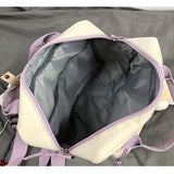 Women Canvas Mini Backpack School Bag Girl Flower Small Badge Backpack