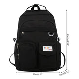 Nylon Women Backpack Casual School Bookbag for Teenager