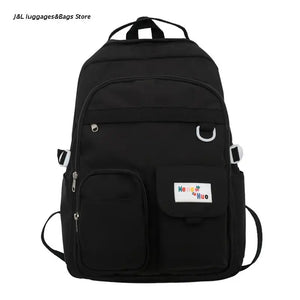 Nylon Women Backpack Casual School Bookbag for Teenager