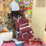 Nylon Women Backpack Casual School Bookbag for Teenager