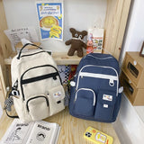 Nylon Women Backpack Casual School Bookbag for Teenager