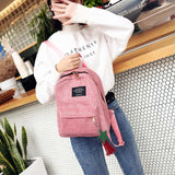Women Backpack Casual College School Bookbag Travel Tassel Daypack