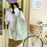 Women Backpack Casual Cotton Cloth Preppy Style Student School Bags