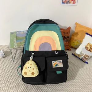 Women Backpack Casual Nylon Teenager Books Bags for Teenage Girls