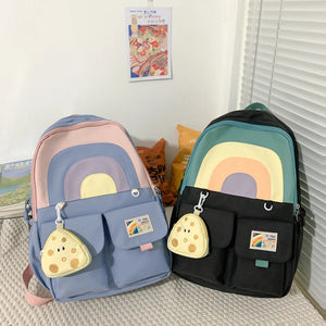 Women Backpack Casual Nylon Teenager Books Bags for Teenage Girls