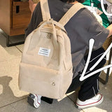 Women Corduroy Backpack Casual Rucksack for Teenage Girls
