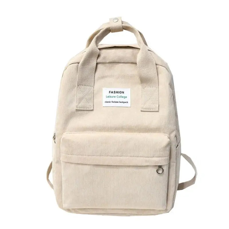 Women Corduroy Backpack Casual Rucksack for Teenage Girls