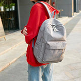 Corduroy School Backpacks For Teenage Girls Striped Rucksack