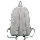 Corduroy Women Backpack School Bag Striped Rucksack Mochila