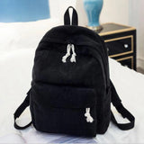 Women Backpack Corduroy School Backpacks For Teenage Girls School Bag