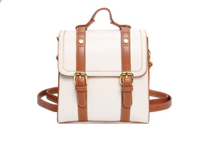 Vintage Small PU Leather Women Backpack School Bags for Girls