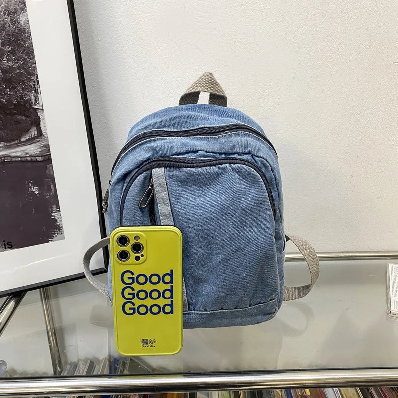 Denim Women's Backpack - Vintage College Mochilas