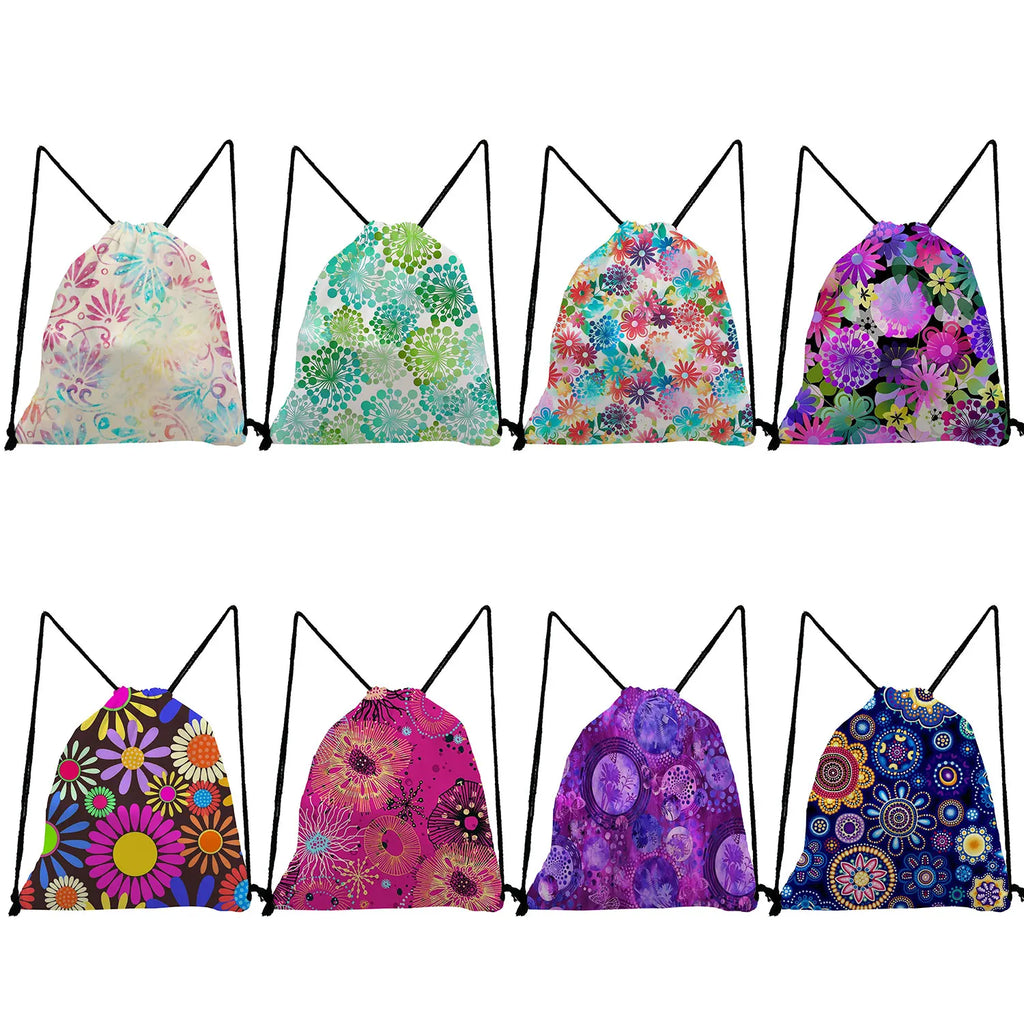 Women Backpack Drawstring Pocket Storage Shoes Bags Foldable Portable