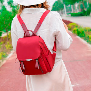 Women Backpack Oxford Zipper Travel Shoulder School Bags Mochila