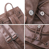 Women Backpack Preppy Style School Backpack PU Leather Women Shoulder Bag