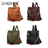 Women Backpack Retro PU College Shoulder School Bags Casual Rucksack