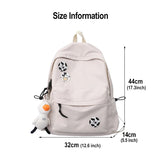 Women Backpack Waterproof Nylon Travel College Girl School Bag