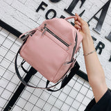 Women Backpack Female Shoulder Bag Casual PU Leather Small Travel Bag