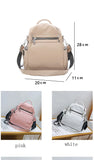 Women Backpack Female Shoulder Bag Casual PU Leather Small Travel Bag