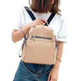 Women Backpack Shoulder Bag Casual PU Leather Small