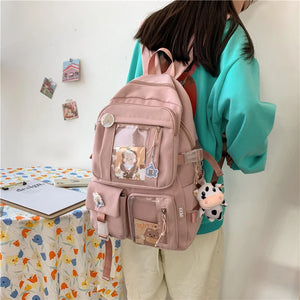 Women Waterproof Backpack for Girls College Schoolbag