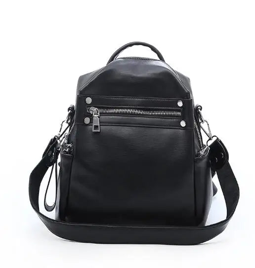 Women Backpack Female Shoulder Bag Multi-purpose Casual PU Leather