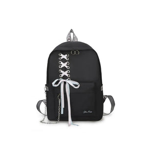 Canvas Backpack For School Girls Laptop Bag Casual Bookbag