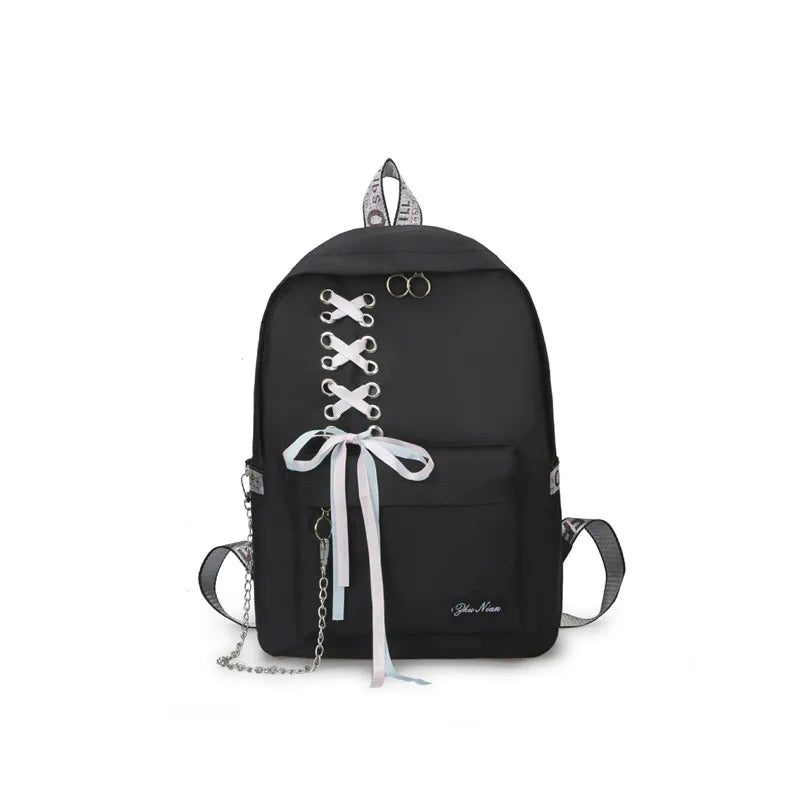 Canvas Backpack For School Girls Laptop Bag Casual Bookbag