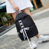 Canvas Backpack For School Girls Laptop Bag Casual Bookbag