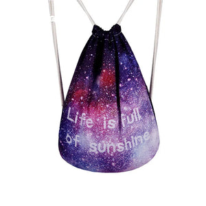 Girls Starry Sky Print Backpack Schoolbags