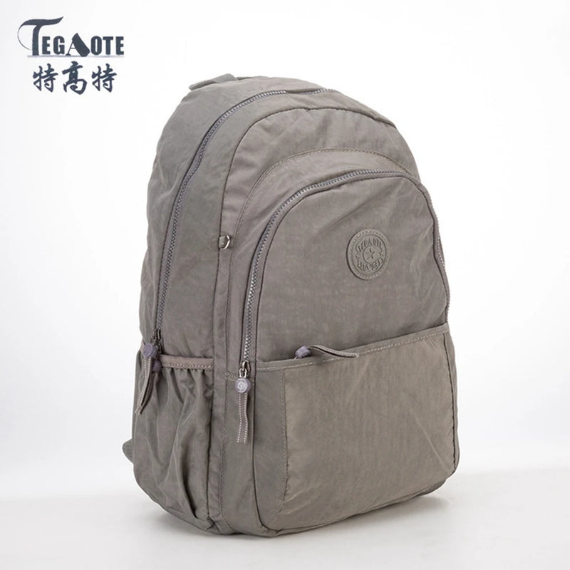 Women Nylon Backpack Preppy Style Schoolbag Large Capacity Bag