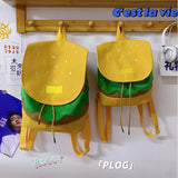 Hamburger Canvas School Bag Girl Creative Storage Bags