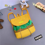 Hamburger Canvas School Bag Girl Creative Storage Bags