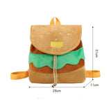 Hamburger Shape Women Backpack Drawstring Multi-Function Bag
