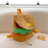 Hamburger Shape Women Backpack Drawstring Multi-Function Bag