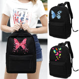 Harajuku Butterfly Print Backpack, Lightweight School Bag
